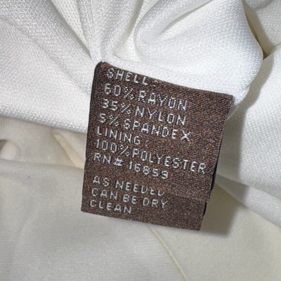 J McLaughlin Gigi Narrow Leg Pants Womens Size 10 Off White Mid Rise Pockets NWT - Picture 7 of 7